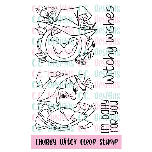*NEW Chubby Witch Stamp Set